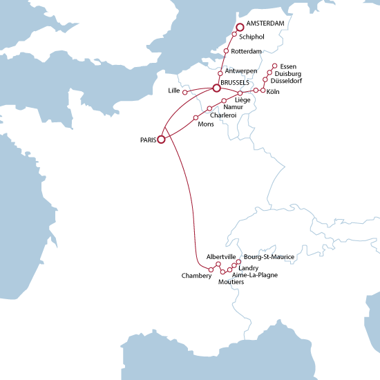 Thalys Reiseziele